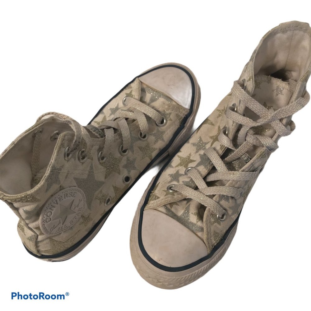 CONVERSE Kids Glitter Stars High Tops 13 - Picture 7 of 7